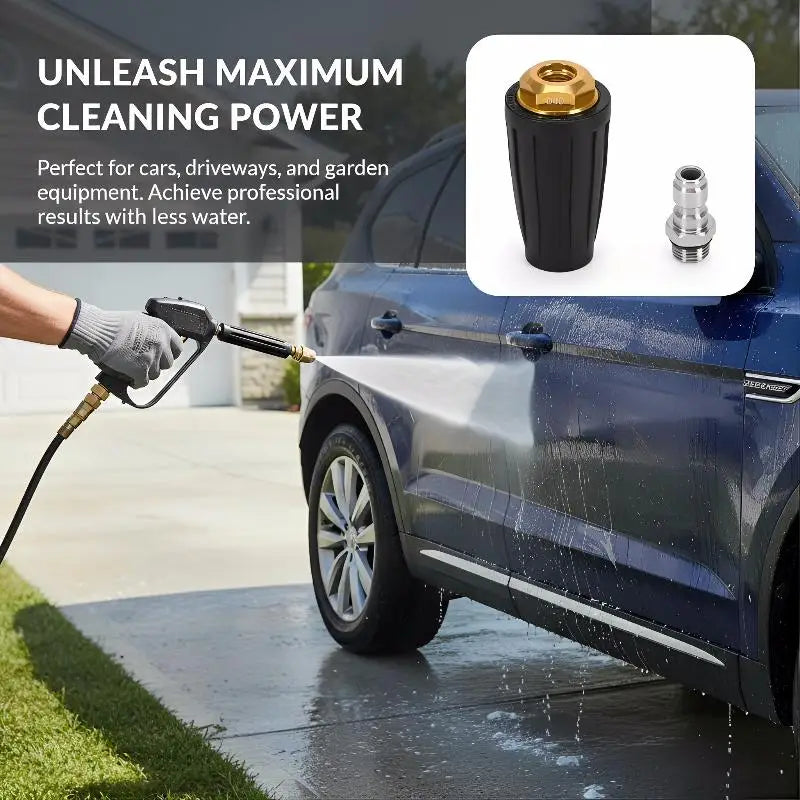 Ceramic Valve Pressure Washer Turbo Nozzle 360 Rotating 1 4 Quick Qme