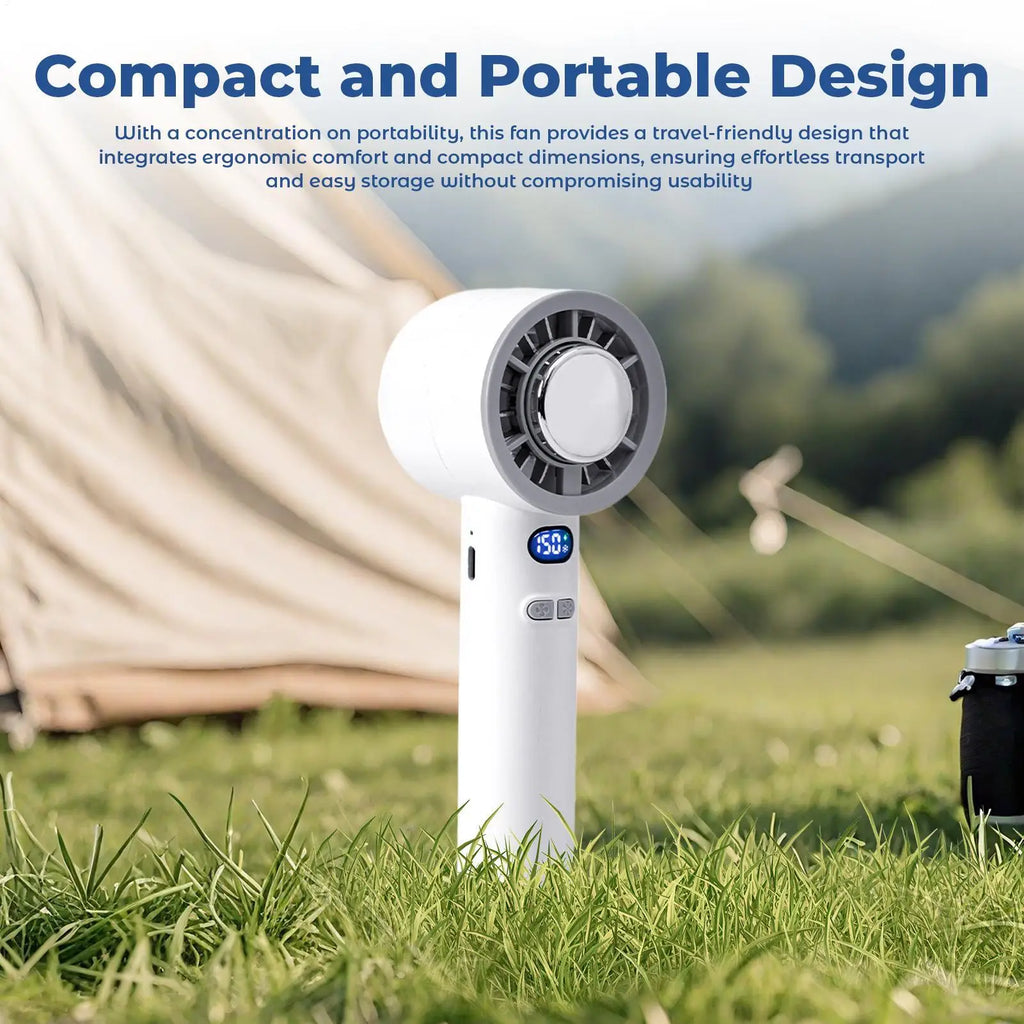 Portable Fan 3 Speed Adjustment Personal Rechargeable Fan For Women Men Students Travelers Gardeners Visitors Hikers Parks Qme