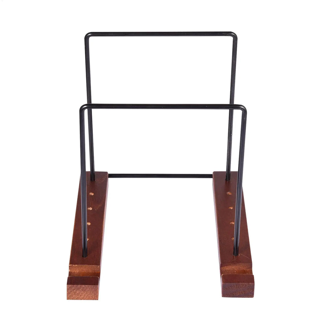 Record Table Stand Tabletop Wooden Space Saving Display Shelf Home Qme