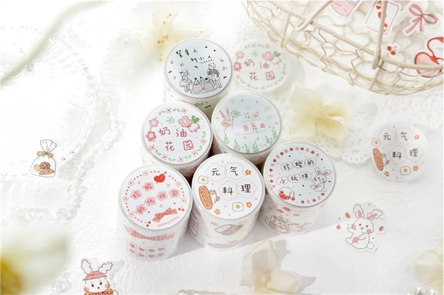 50mm*2m/roll cute masking tape for daily necessities decorative labels stickers diaries scrapbooks photo albums stationery tape Qme G