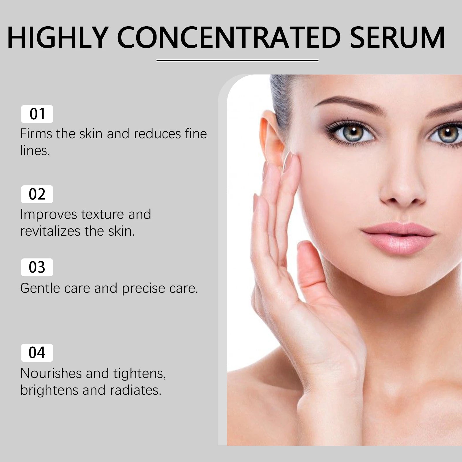 Anti Aging Face Serum Firming Brightening for All Skin Types Smoothing Wrinkle Tightening Nourishing Facial Skin Care Serum Qme