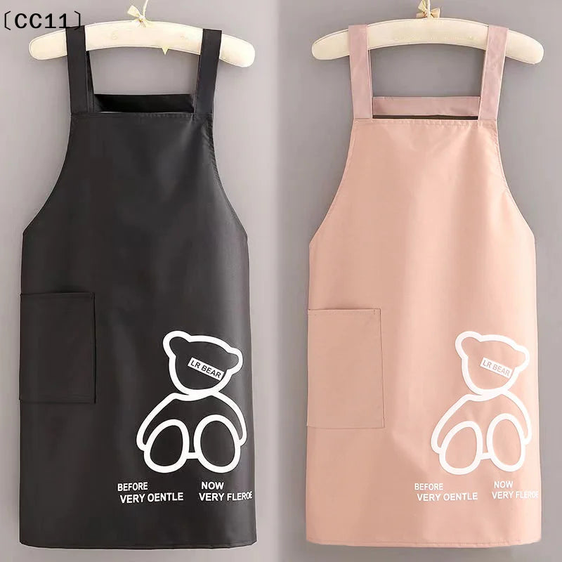 Apron Kitchen Household Waterproof Oil-proof Waist Can Be Fixed Logo Qme
