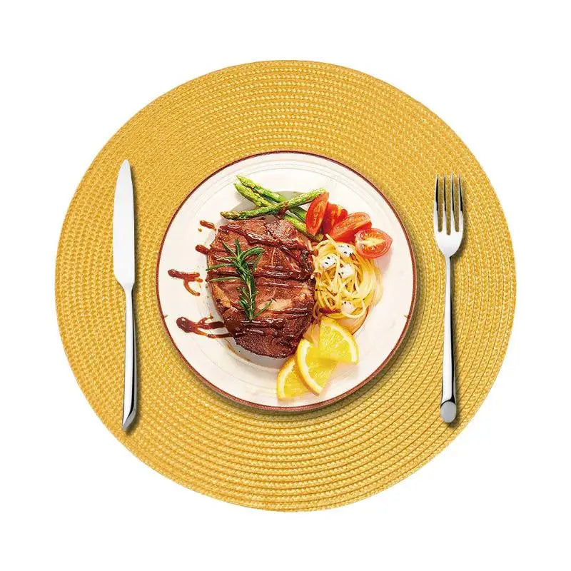 Round Home Placemat Insulation PP Dining Table Mat Biodegradable Qme A11