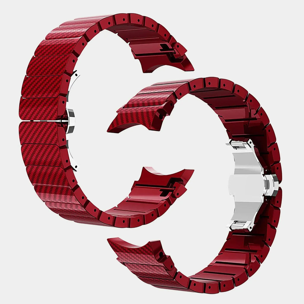 No Gaps Carbon Fiber Strap For Samsung Galaxy Watch 6 Classic 43 47mm 6/5 40 44mm 42 46mm Bracelet For Watch 5Pro Quick Fit Band Qme