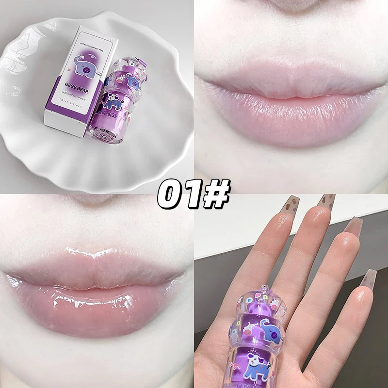 Gege Bear Fruit-flavored Lip Balm Hydrating Cute Keychain Pendant Qme GX1516-1