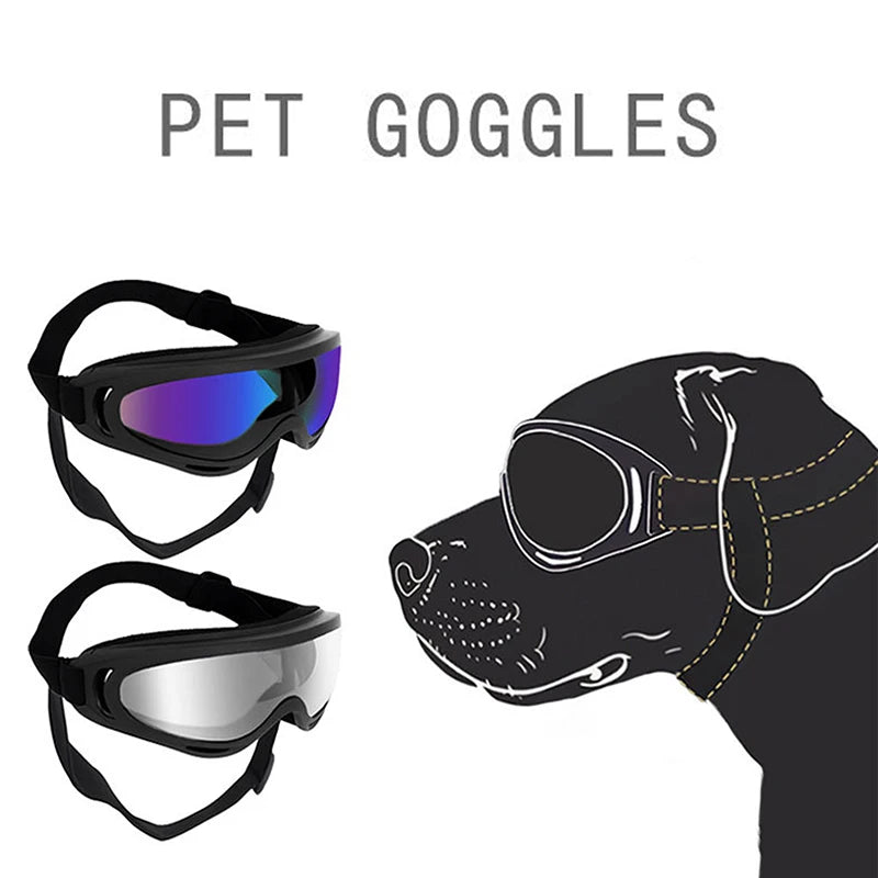 Dog Goggles Medium Large Breed Sunglasses Adjustable Straps UV Qme