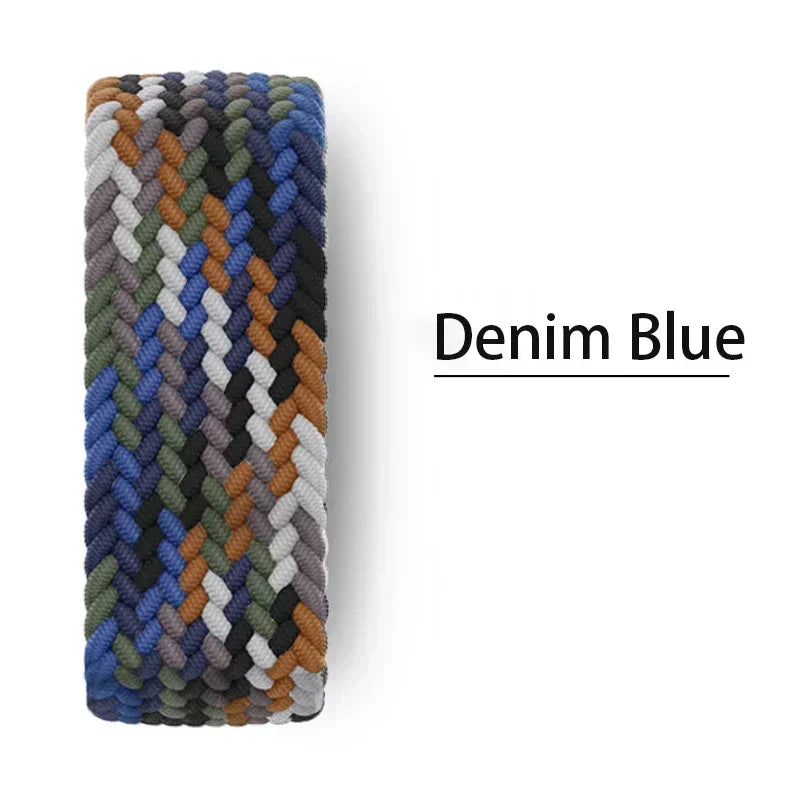 Braided Solo Strap For Apple Watch Band 45mm 49mm 44mm 42mm 41mm 40mm Nylon Correa Bracelet iWatch series 9 7 SE 6 8 5 Ultra 4 3 Qme
