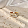 1pcs Drop Glaze Wedding Rings Women Couples New Fashion Elegant Double-layered Irregular Geometric Handmade Party Jewelry Gifts Qme bai resizable