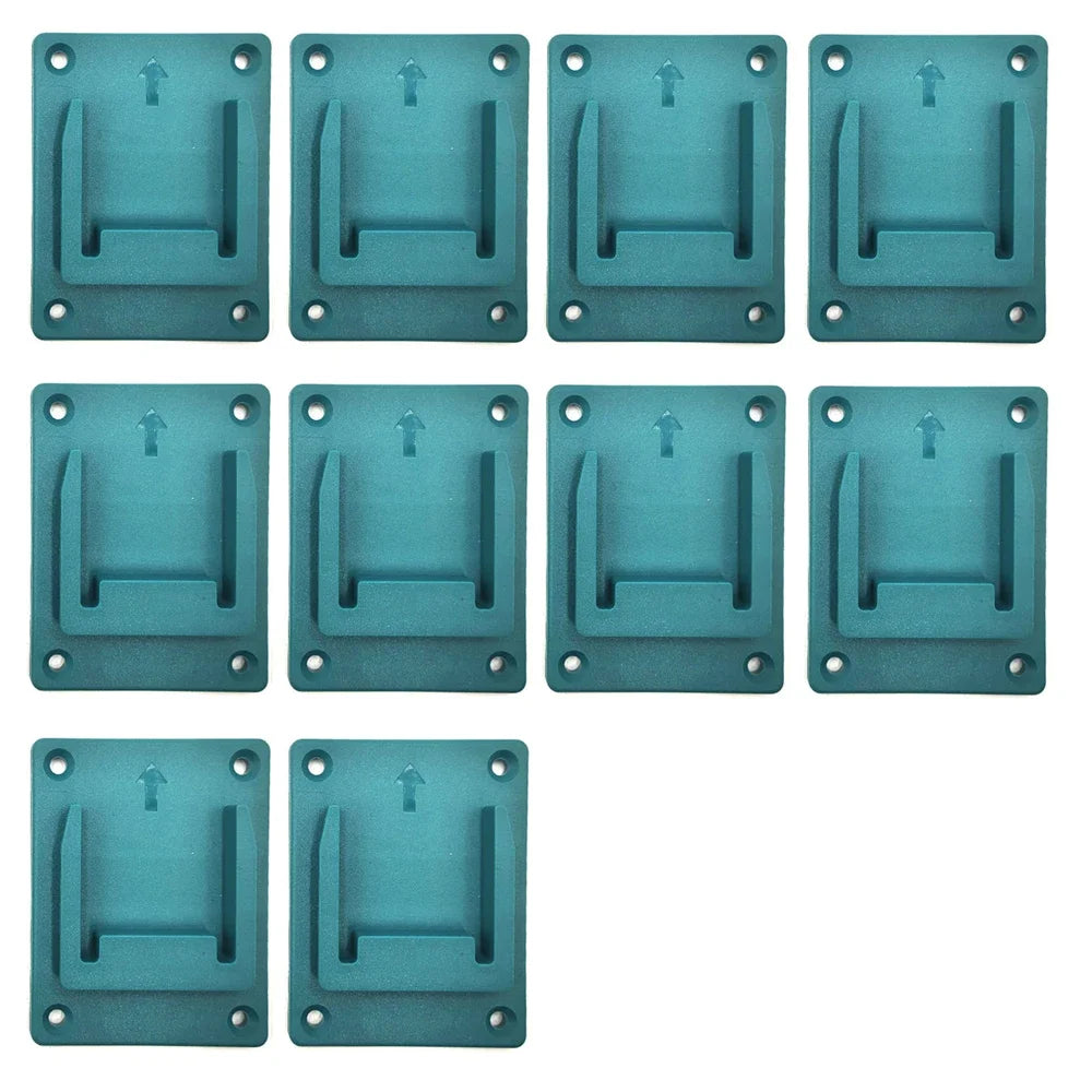 Wall Mount Drill Tool Storage Bracket For Makita For Bosch 14.4V/18V Li-ion Battery Tool Machine Fix Device Hang Display Stand Qme 10pcs Blue