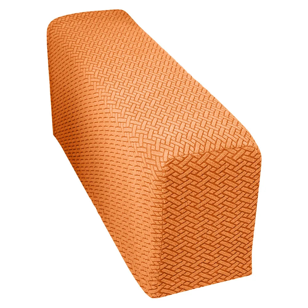 Couch Arm Covers Washable Armchair Slipcovers Checkered Pattern Armrests Chair Covers Suitable for Chairs and Sofas Qme Orange