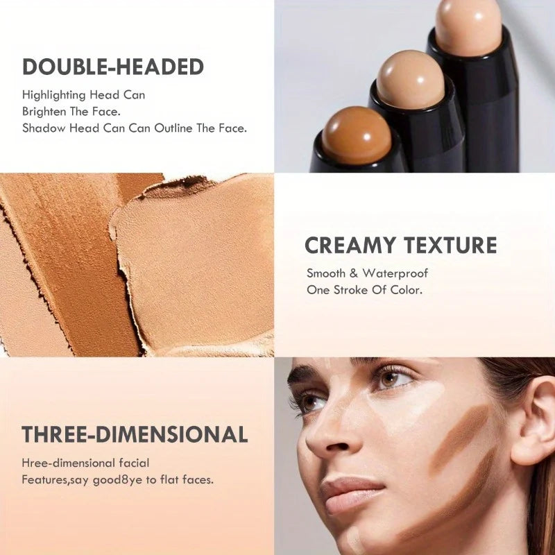 Makeup Base Foundation Cream Face Concealer Contouring Bronzer Beauty Qme