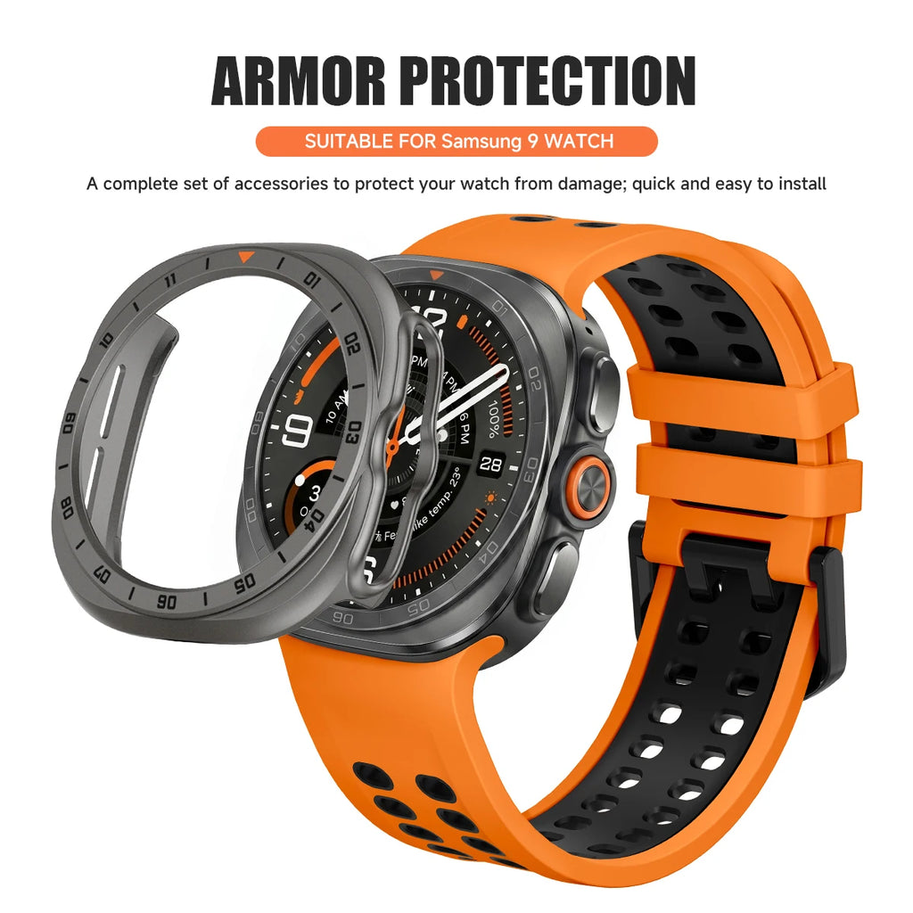 Protective Case for Samsung Galaxy Watch 9 Ultra2 47mm Hard PC Bumper No Screen film for Galaxy Watch Ultra 2 Cover Accessories Qme