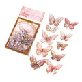 20Pcs PET Butterfly Stickers Transparent Decorative Decals DIY Scrapbooking Collage Photo Album Waterproof Decor Stickers Qme 2