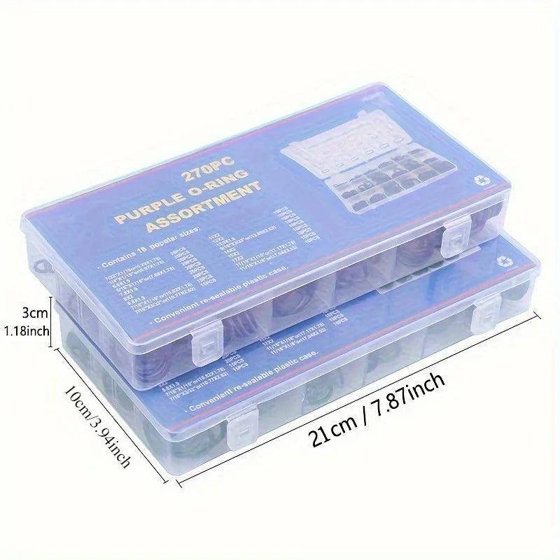 Automobile air conditioning sealing kit - O-rings, gaskets and matching toolbox, suitable for automobile repair Qme