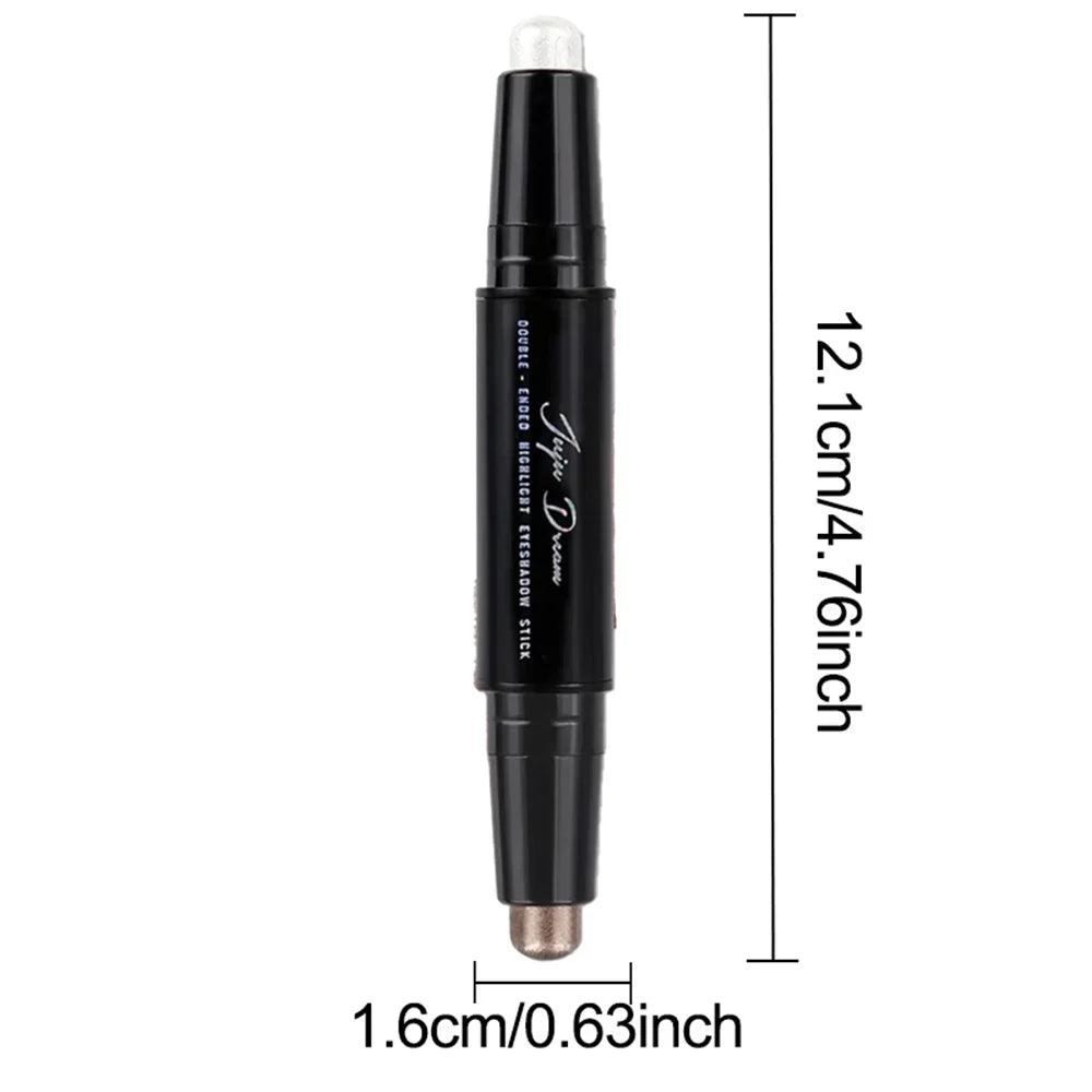 Double-headed Eyeshadow Stick Glitter Matte Long-lasting Waterproof Qme