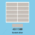 100pcs/ Pack (10 sheets) Rectangle Scratch Off Stickers Labels, 1.9 x 0.6 inch Qme 100pcs silver