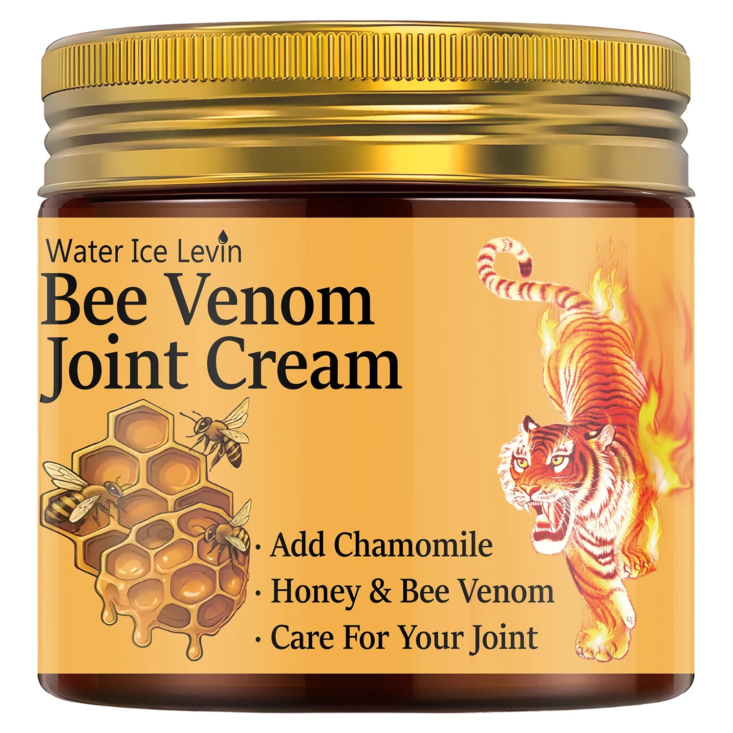 Bee Venom Joint Cream with Chamomile & Honey - Moisturizing & Firming Formula for Elastic Skin & Joint Care Qme Orange 60g