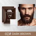 Men's Beard Bubble Hair Dye 10 Packs Easy-to-use Foam Long-lasting Qme 02DARK BROWN