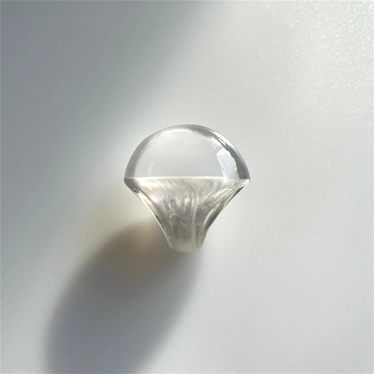 Cute Y2k Transparent Resin Chunky Large Rings Geometric Oval Wide Vintage Jewelry Gift for Women Girls New Ins Hip Hop Rings Qme zhuguangbai China Mainland 7