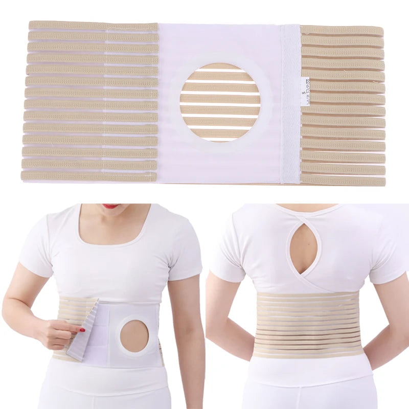 Ostomy Hernia Belt Stoma Support Wraps Unisex Abdominal Binder Brace Qme