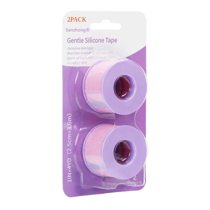 Silicone Gel Eyelash Tape Breathable Sensitive Resistant Under Eye Pad Patches Non-Woven Micropore Tape Lashes Extension Supplie Qme 2 pieces purple