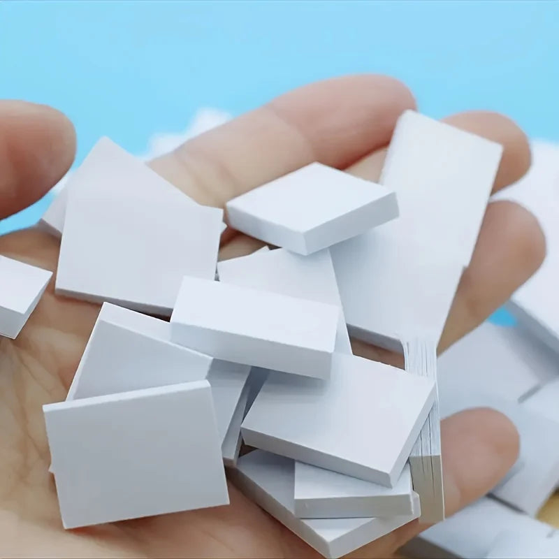 10-Piece Miniature White Book Set - DIY Model Accessories for Turnable Pages, Dollhouses, and Mini Libraries Qme