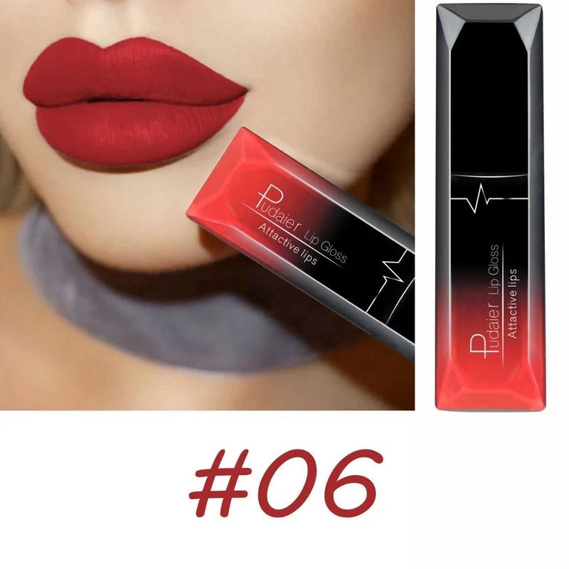 Matte Liquid Lipstick 17 Colors Long Lasting Lip Gloss Velvet Cream Qme 06
