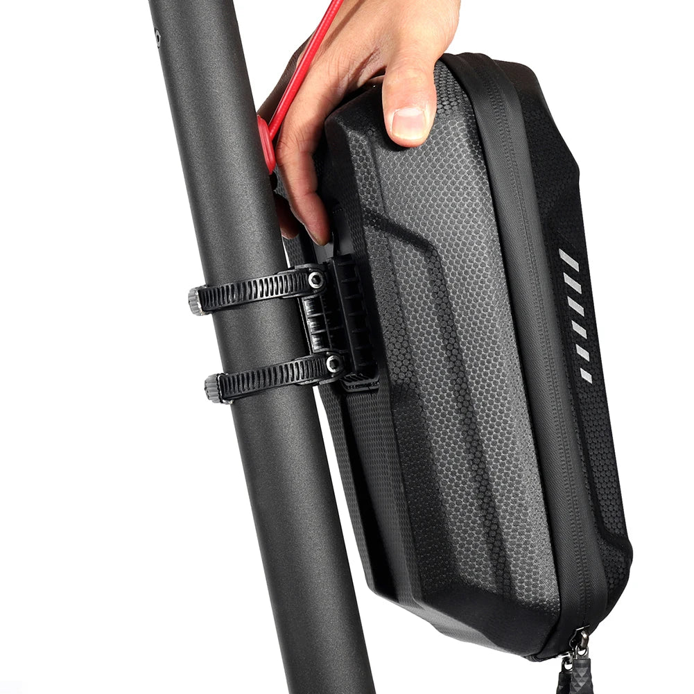 4-2L WILD MAN Electric Scooter Front Storage Bag Hard Shell Bag Large Capacity Waterproof Skateboard Hanging Case for M365 Pro Qme
