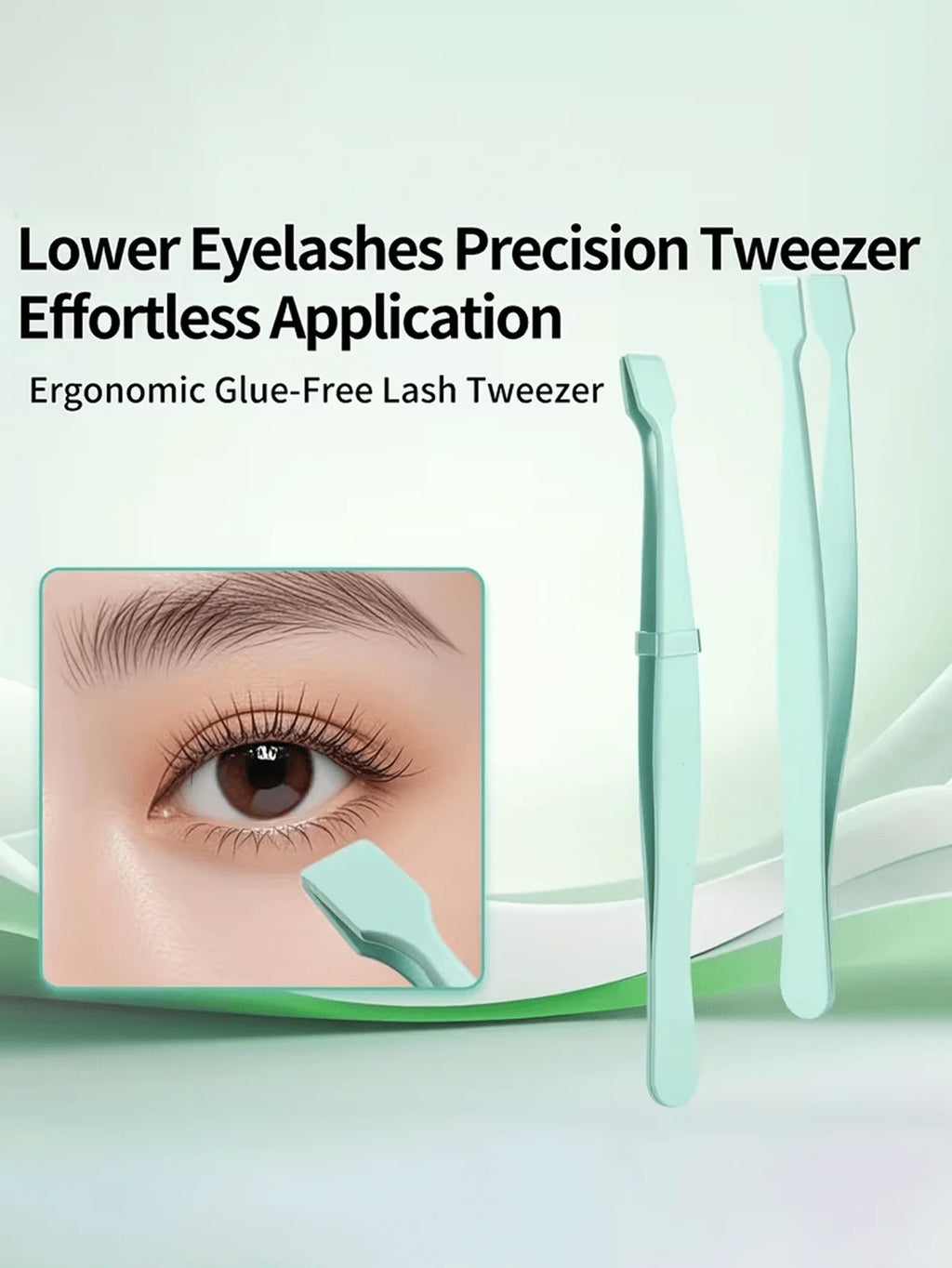 Professional Eyelash Extension Tweezers Flat Head Design That Fits Qme