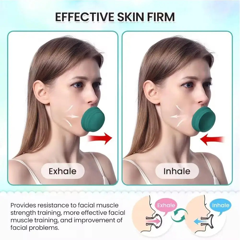 V Shape Pink Jaw Face Neck Toning Exerciser Face Lift Skin Firming Cute Portable Smooth Wrinkle Mouth Exercise Face Trainer Tool Qme