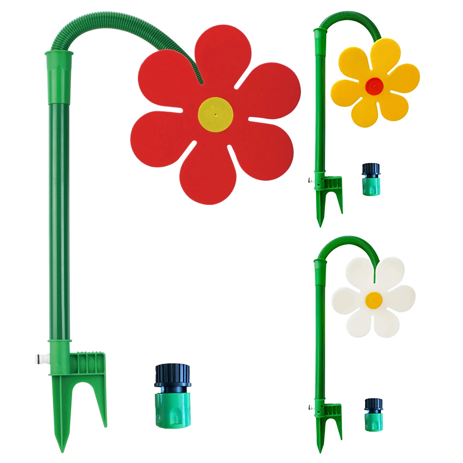 NEW Crazy Spin Sprinkler Flower Shape Dancing Daisy Sprinklers 360 Rotating Water Spray for Yard Lawn Watering Garden Decor Qme