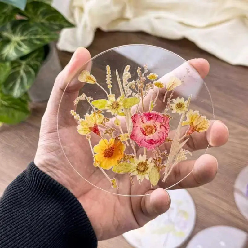 1 Floral Coasters Wedding Birthday Table Decor Mother's Day Gifts 2D Qme