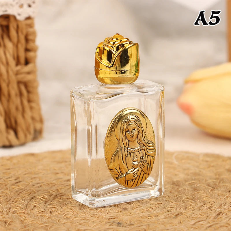 11 Types Glass Holy Water Jesus Bottle Religious Cross Christian Qme A5