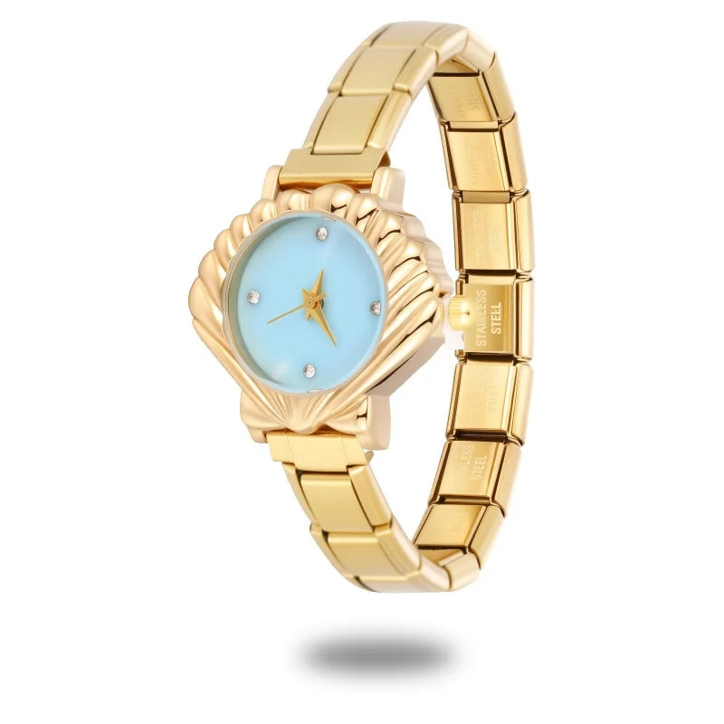 Wholesale Fashion Women's Mens Stainless Steel Round Hexagon Flower Shape High Quality Watch Bracelet For Friend DIY Watch Gifts Qme Style 20