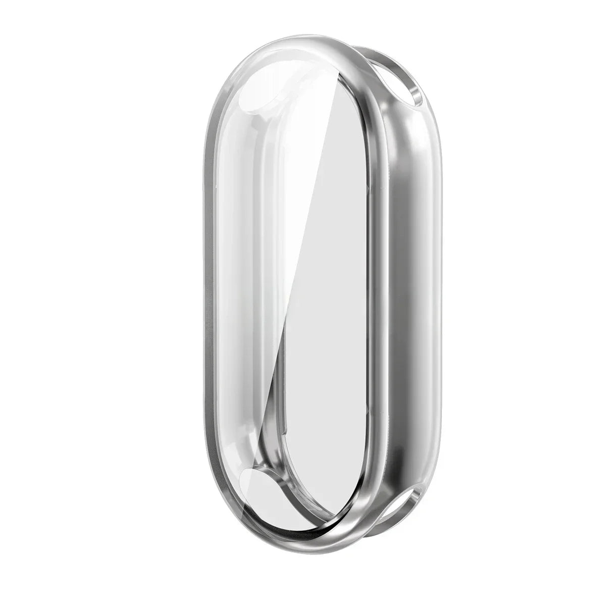 For Xiaomi Mi Band 9 Full Cover PC Case For Xiaomi Mi Band 8 Screen Protector For Mi band8 Protective Case TPU Watch Case Qme Silver for Mi Band 8