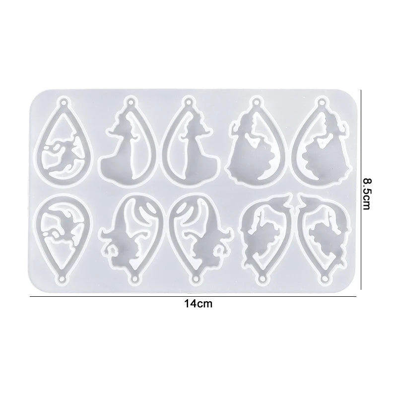 Earring Resin Silicone Molds Pendant Molds Epoxy Resin Molds DIY Craft for DIY Women Earrings, Pendants, Rings, Jewelry Making Qme 15