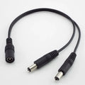 5PCS DC Power Splitter Cable 5.5*2.1mm All Copper DC Power Cord 1 to 2 Split Connector Qme DC 1 to 2