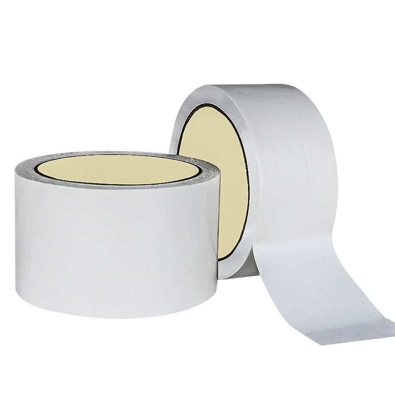 Multicolor DIY Super Sticky Cloth Duct Tape Carpet Binding Floor Waterproof Heavy Duty Industrial Adhesive Tape Repair Bundles Qme White 1Roll 20M 50mm