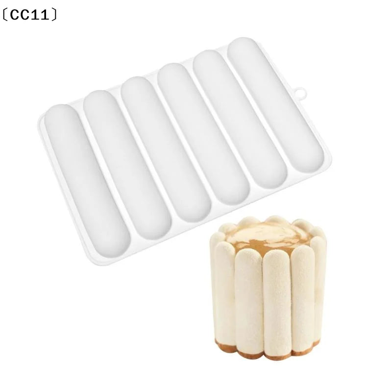 6 8 12 Cells Chocolate Eclair Dessert Bakeware Long Strip Puffs Qme
