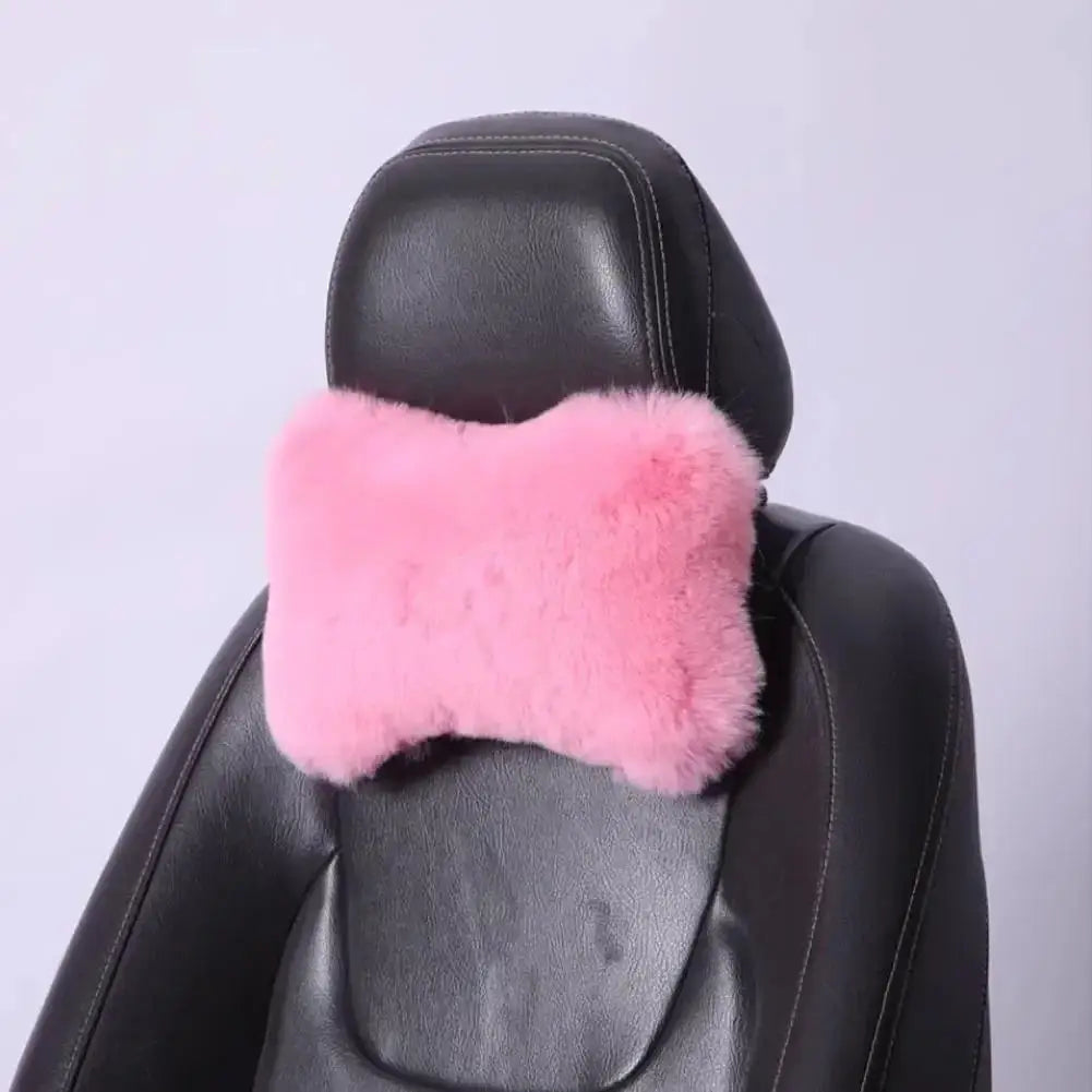 Car seat neck support cushion, car headrest, universal lumbar support cushion Qme Pink