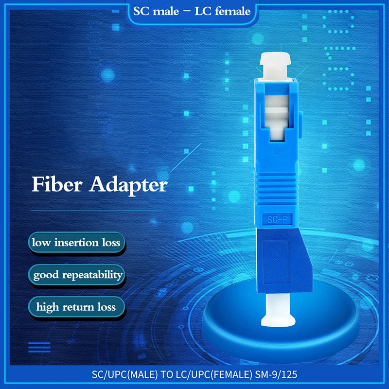 Optical Fiber Conversion Connector SC Male LC Female Single Mode Qme ONESIZE
