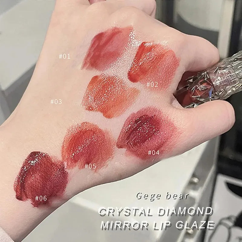 Gege Bear Crystal Mirror Water Lipgloss Hydratant Ultra-hydratant Qme