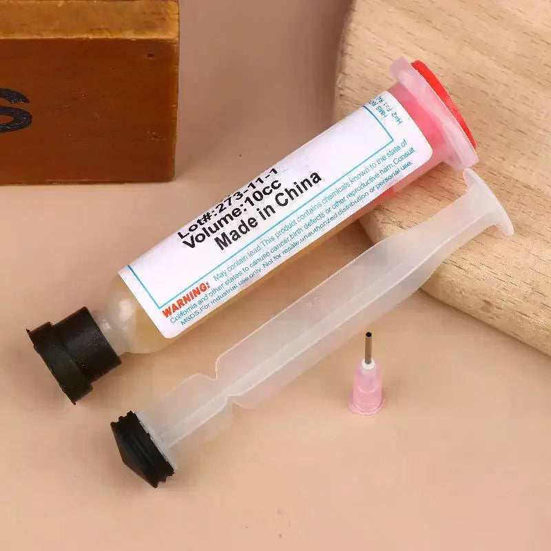 10ml Flux For Soldering With Flexible Tip Syringe Solder Paste Flux Grease Repair Solde No Cleaning Welding Repair Tools Qme