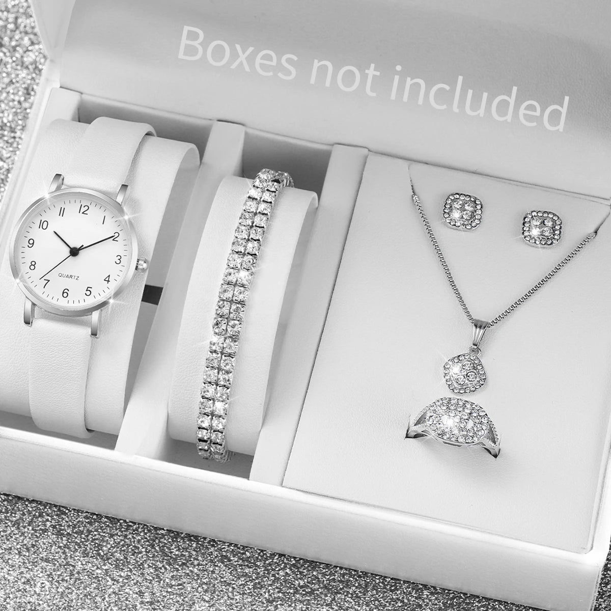 Classic Daily Wear Women Analog Quartz Wrist Watch Tennis Bracelet Qme Silver C No Box
