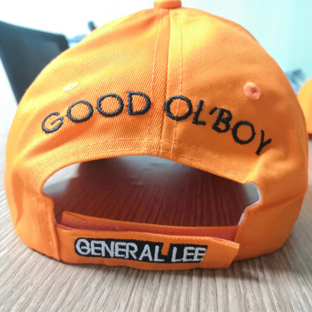 General Lee Orange Headwear Cosplay Movie Dukes of Hazzard Hat Fashion Baseball Cap Halloween Masquerade Adjustable Headwear Qme