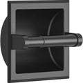 Black Metal Toilet Paper Holder Recessed Mounting Bracket Bathroom Qme A