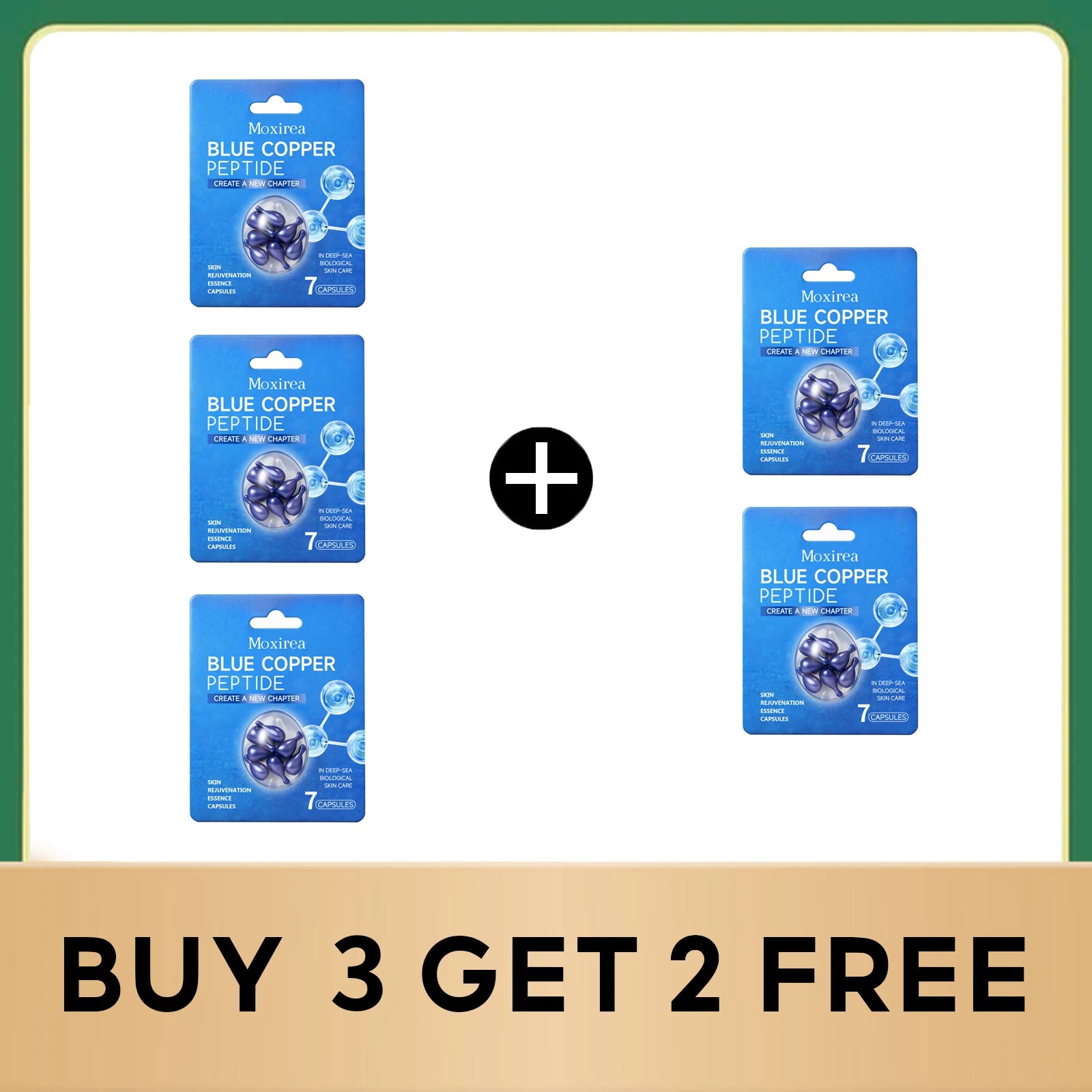 Blue Copper Peptide Capsules Improve Dryness Enhance Skin Radiance Long-Lasting Moisturizing Lighten Spots Facial Care Essence Qme Buy 3 get 2 free