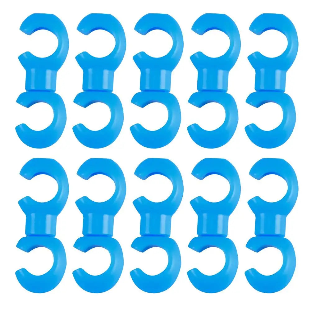 10Pcs/Set S Buckle Bike Brake Derailleur Shift Clips Buckle Cable Line Tube Rotatable MTB Brake Line Clip Ring Clasp Qme Blue