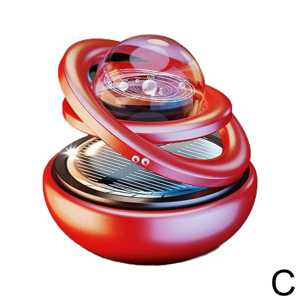 NEW Solar Power Car Perfume Car Air Freshener Solar Ornaments Rotating Aromatherapy Perfume Ornaments Creative Car Diffuser Qme C