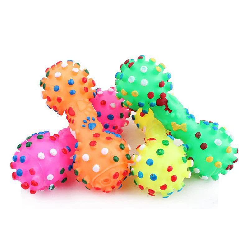 Dog Chew Toy Natural Rubber Safety and Environmental Protection Flexible Bite Resistance Clean Teeth Qme Random color